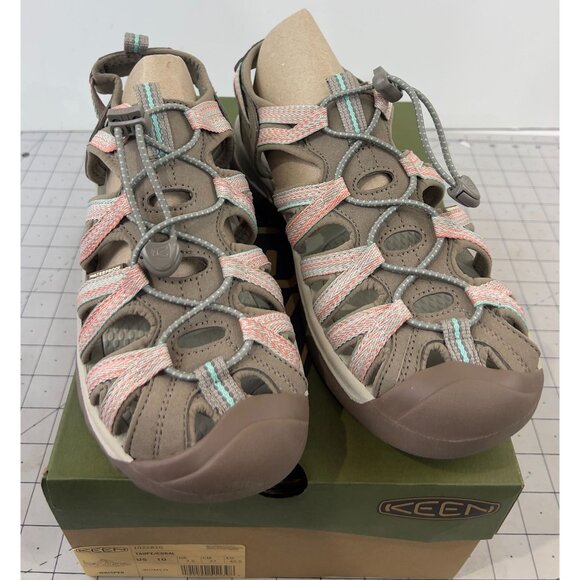 Women's KEEN Whisper Water Hiking Sandals Sz. 10 Taupe/Coral New - Picture 2 of 9